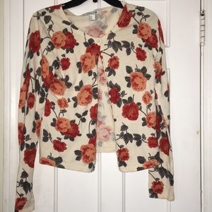 Floral button down Sweater